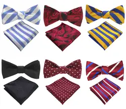 2019 модные европейские и американские стильный галстук комплект ювелирных бутик Для мужчин одежда ручной работы с бантом и карман