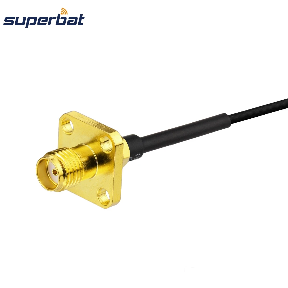 Superbat SMA 암 패널 마운트 커넥터 플랜지 피그테일 1.13mm 안테나 케이블 20cm 8무선용