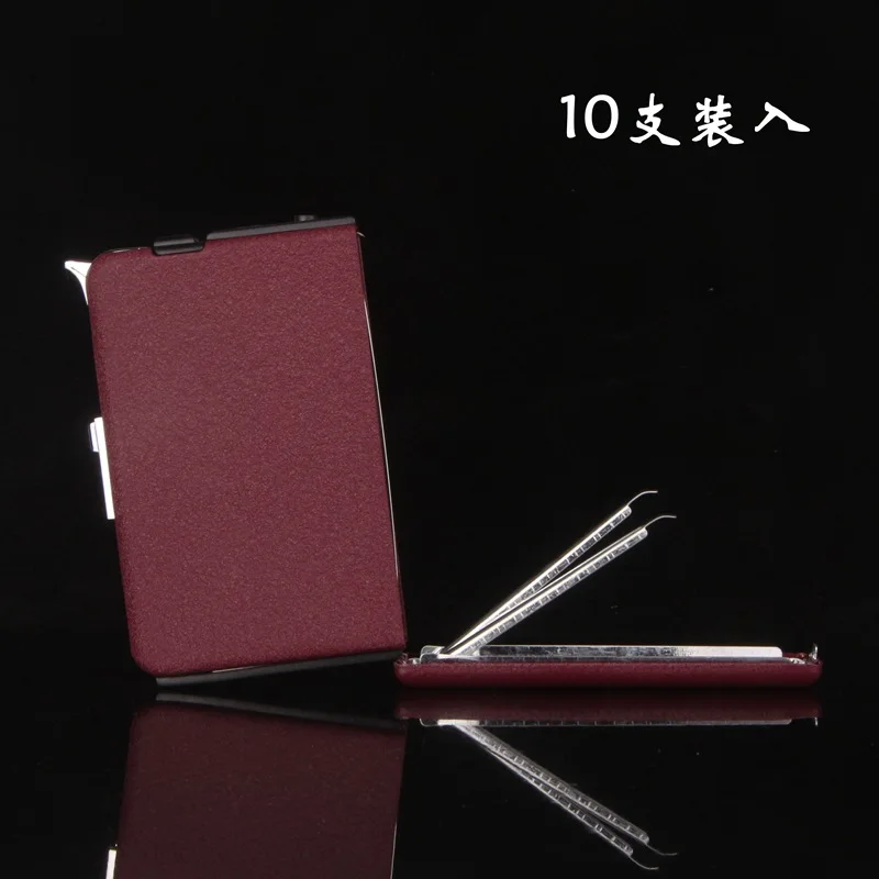 Top Quality Automatic Frosted Cigarette Box With Gas Lighter 10PCS