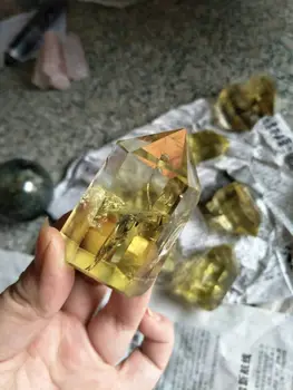 

60g natural citrine crystal healing wand yellow quartz crystal point