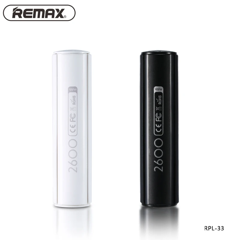 Remax Portable Power-Bank 2600 MAh Mini External Battery Charger 18650 Power Bank Batteries For Xiomi Mi Iphone Usb Pover Bank