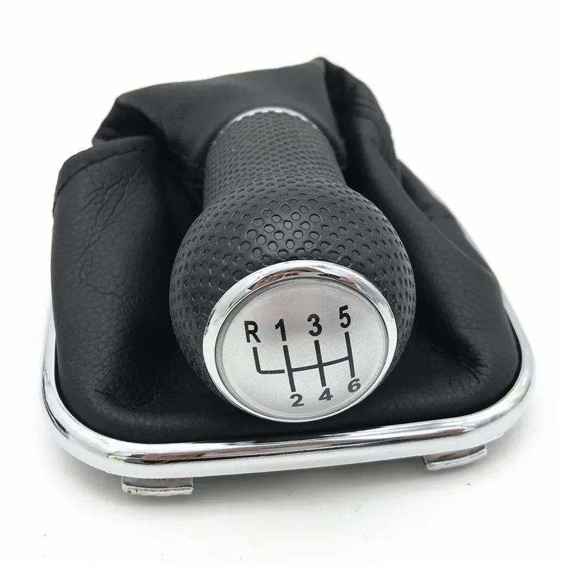5/6 Speed Gear Shift Knob Lever Shifter Gaitor Boot PU Leather For Volkswagen 2003-2008 Golf 4 IV MK4 GTI R32 VW Bora Jetta MT
