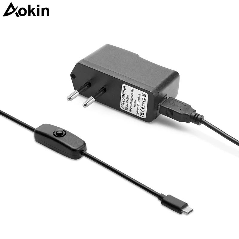 Кабель-адаптер питания для зарядного устройства 5 В 2 А телефона и Micro USB с