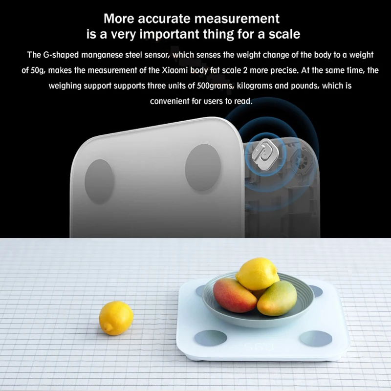  2019 New Xiaomi Smart Body Fat Scale 2 Mifit APP Bluetooth 5.0 Balance Test 13 Body Date BMI Health - 33056738267