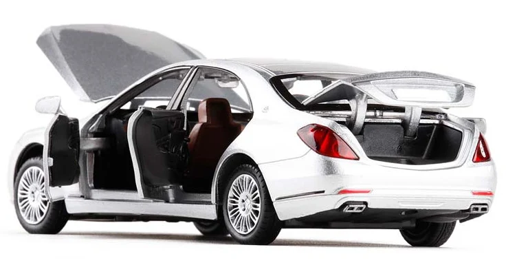 Лицензированных сплава модель роскошные автомобили 1/32 Maybach S600 литьем под давлением модель автомобиля с светильник Музыка для детей игрушка автомобиль подарки