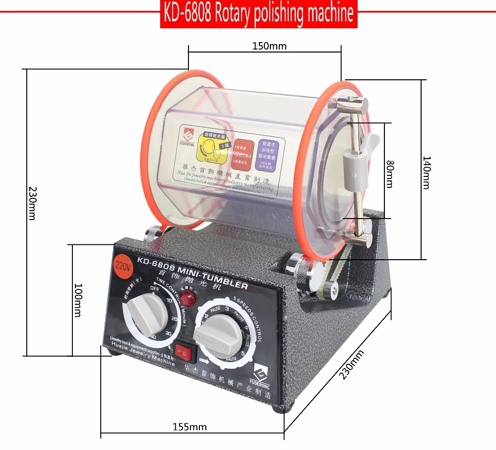 

Capacity 3 kg Drum polishing machine, Jewelry rotary tumbler, tumbling machine, Mini-Tumbler, Jewelry Tools