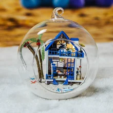 Элегантный DIY кукольный домик с мебелью стеклянный шар Микро пейзаж ремесло орнамент ручной работы Каса Подарочные игрушки для детей G008# D