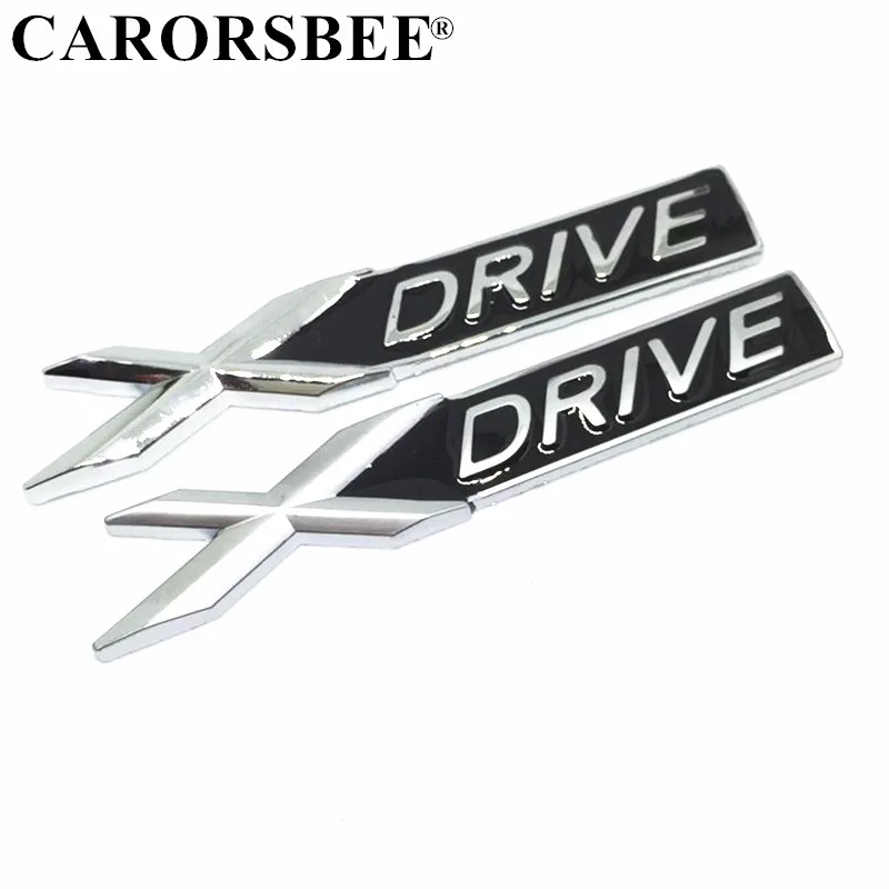 

3D Chrome Metal XDRIVE X DRIVE Emblem Logo Sticker Badge Decal Auto Car Styling for BMW X1 X3 X5 X6 E39 E36 E53 E60 E90 F10 E46