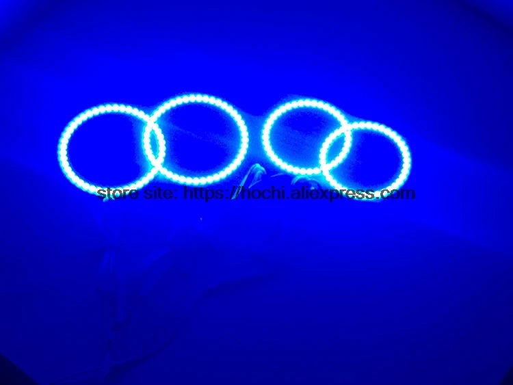 HochiTech отличные RGB Multi-Цвет halo кольца комплект Тюнинг автомобилей для hyundai Tiburon 2003-2006 глаза ангела Wi-Fi пульт дистанционного управления