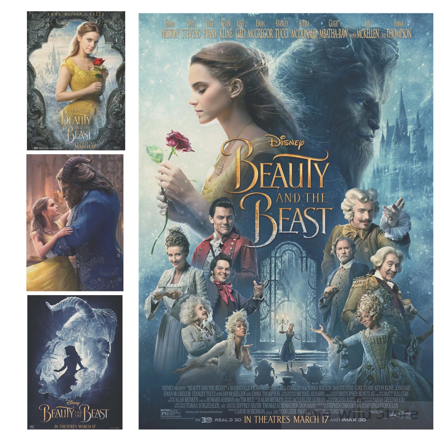 Beauty And The Beast Movie Poster Printing Paper Bar Cafe Home Furnishing Decorative Wall Stickers Wall Sticker Decorative Wall Stickershome Furnishings Aliexpress