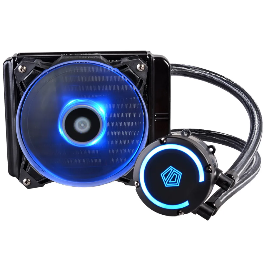 ID-COOLING AURAFLOW 120 RGB синхронизация AIO кулер воды с 240 мм радиатор, 120 мм RGB PWM вентиляторы, Премиум рукава трубки, для Intel& AMD