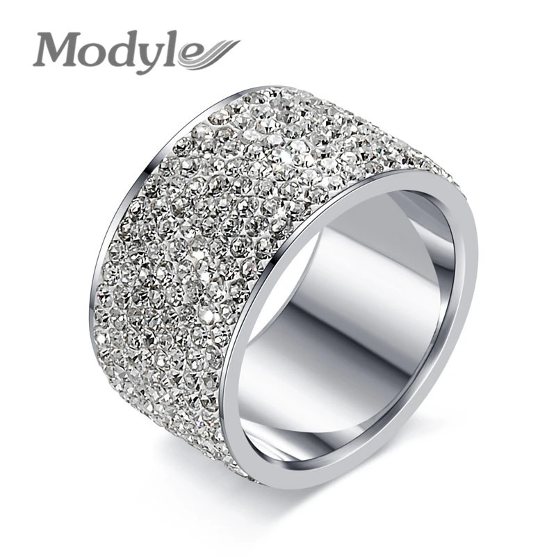 Modyle Fashion Full Crystal Big Wedding Rings For Women Romantic Stainless  Steel Ring Bague Femme Gold Color Ring Female|wedding rings for  women|wedding ringsfashion rings for women - AliExpress