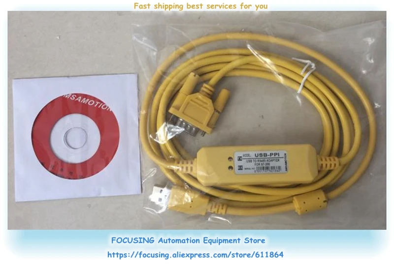 NEW USB-PPI PLC Cable USB to RS485 ADAPTER FOR Siemens S7-200 Programmer Cable