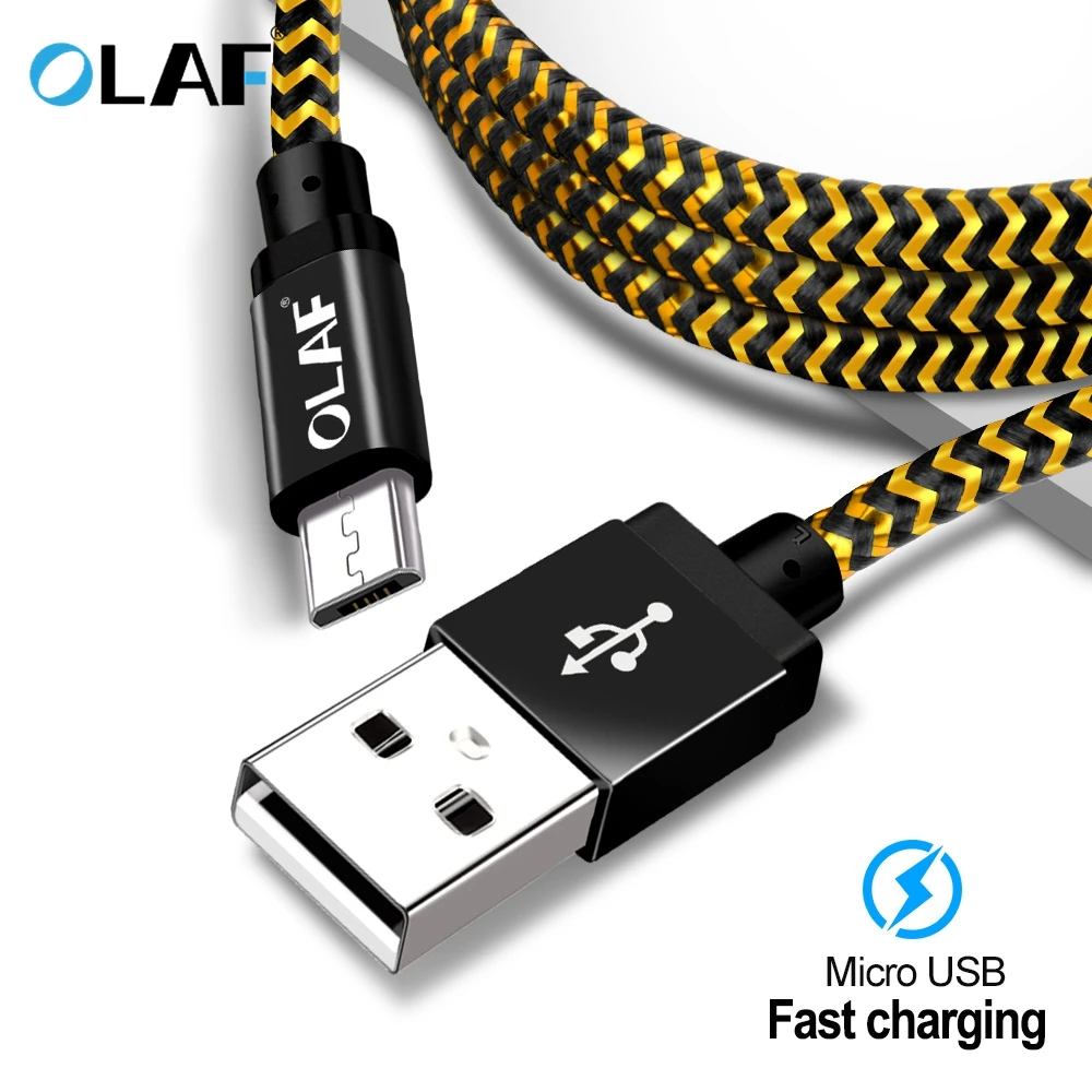 أولاف المصغّر USB كابل 1 m 2 m 3 m سريع تهمة USB كابل بيانات لسامسونج S6 S7 Xiaomi 4X LG قرص شاحن هاتف محمول يعمل بنظام تشغيل أندرويد USB شحن