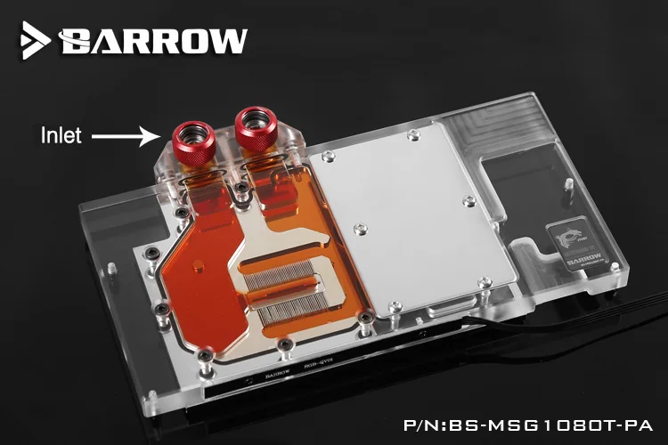 

Barrow BS-MSG1080T-PA GPU Water Cooling Block for MSI GTX1080Ti GAMING X