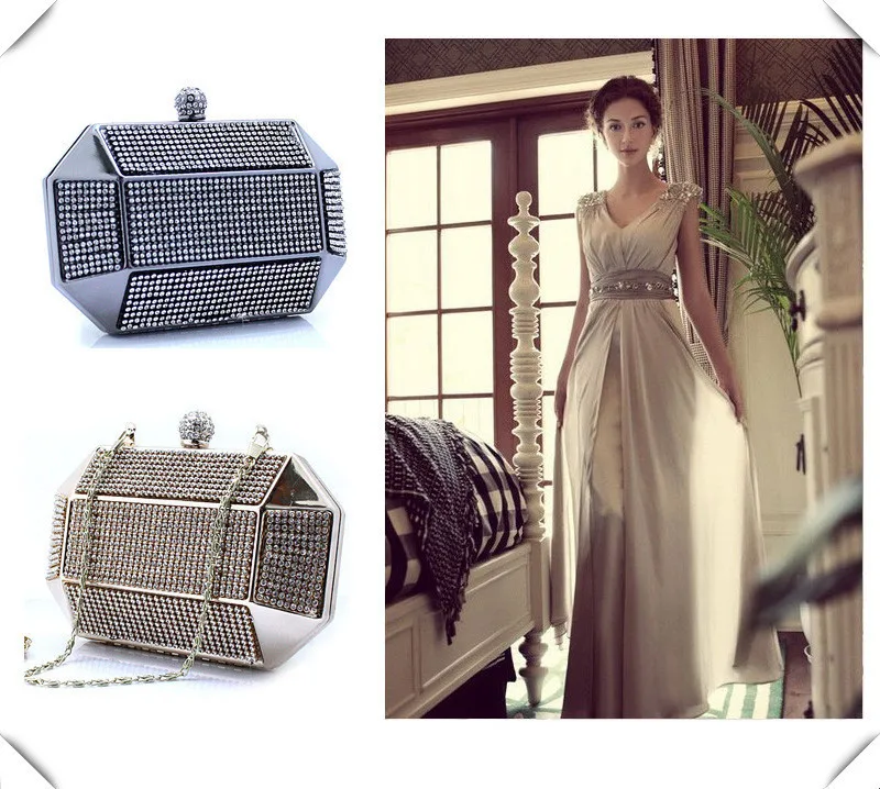 

NEW 2016 Shinny Rhinestons Women Luxury handbags Chain shoulder bags Day clutch small Evening / Party bag women's clutches 1021