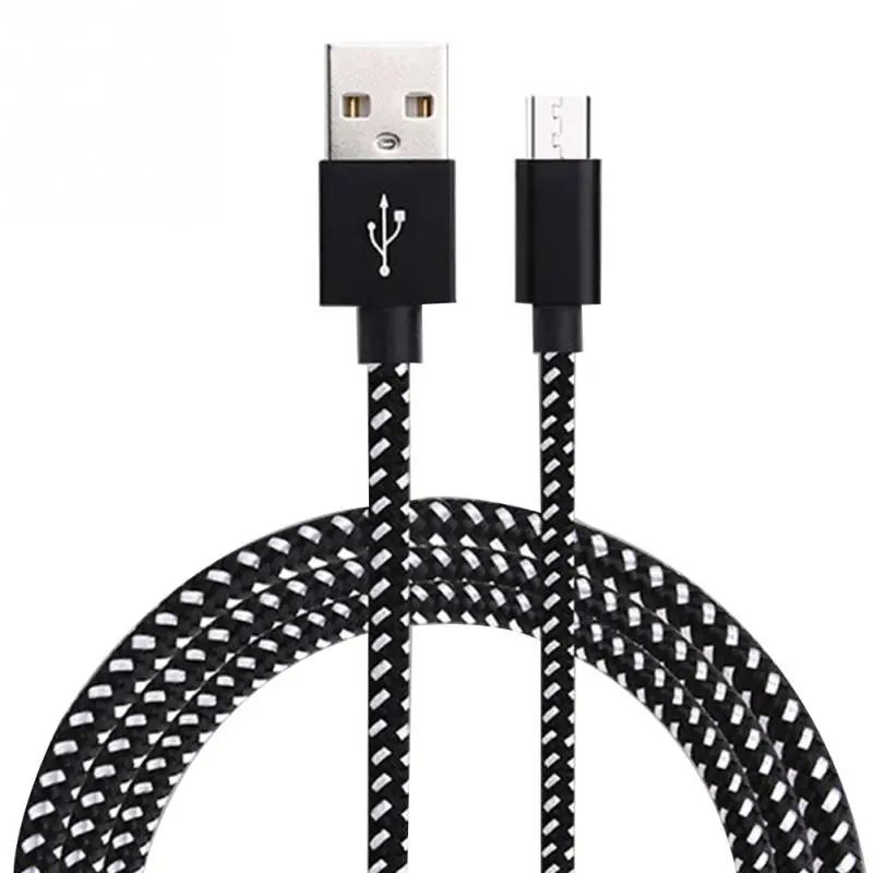 Buy USB Type C Android Cable Nylon Braided Wire Sync Cord USB Cables Data 2m