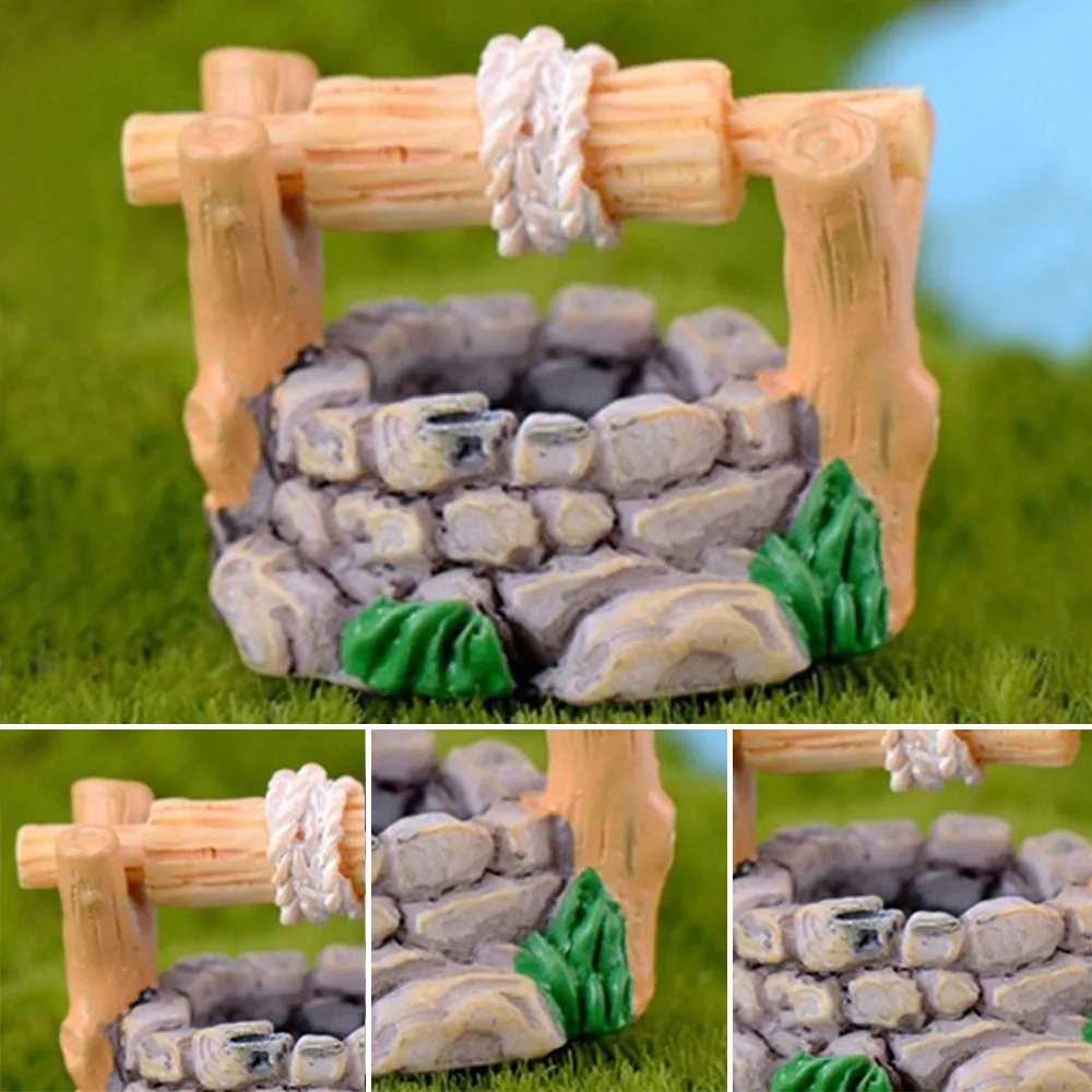 1 шт. DIY Миниатюрные садовые украшения винтажный домик водяная скважина