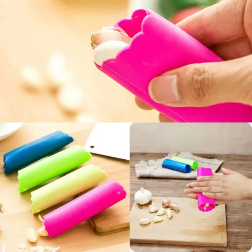 

Silicone Garlic Peeler Peel Easy Useful Kitchen Tools Non-toxic Silicone Safety Garlic Peeler