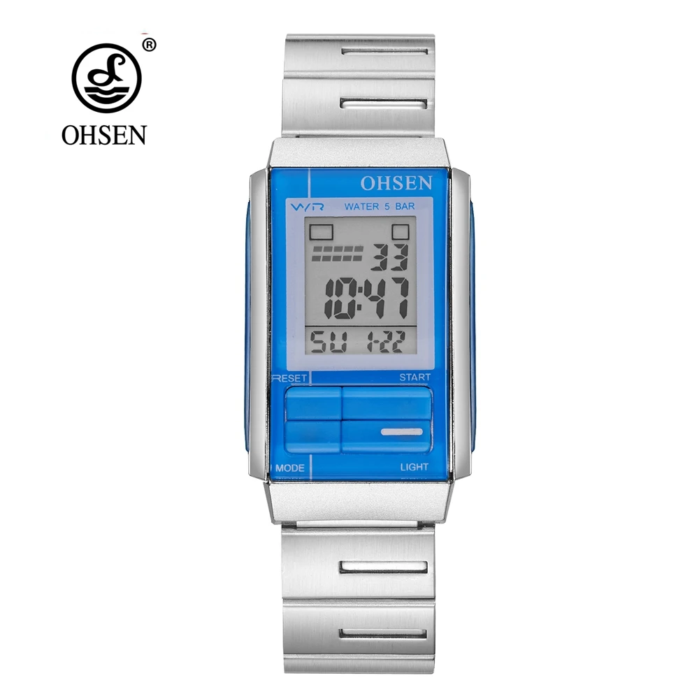 Top Brand Woman Fashion OHSEN Digital Watch Female Women Watch Water Resistant Full Steel Band Lady Watch Wrist Watches Relogio Top Brand Woman Fashion OHSEN Digital Watch Female Women Watch Water Resistant Full Steel Band Lady Watch Wrist Watches Relogio