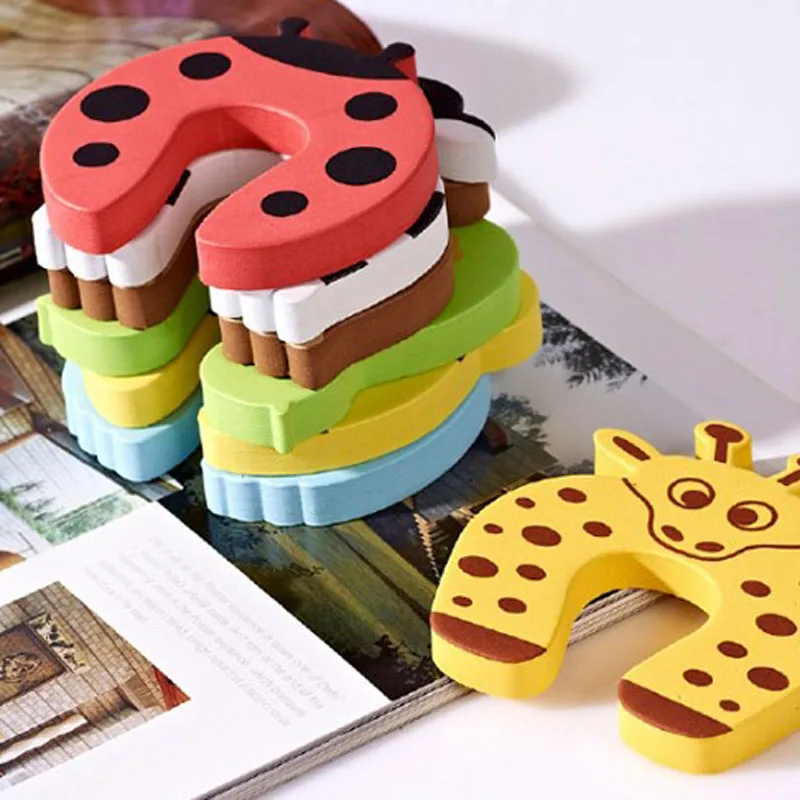 

10pcs/pack Baby Kids Safety Door stopper carton animal baby protecting product Children safe door stop holder door baby security