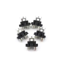 5 Pcs 2 lỗ RCA Nữ Stereo âm thanh Jack AV Âm Thanh ổ cắm đầu vào Nối Khuếch Đại Tín Hiệu Giao Diện kết nối(China)