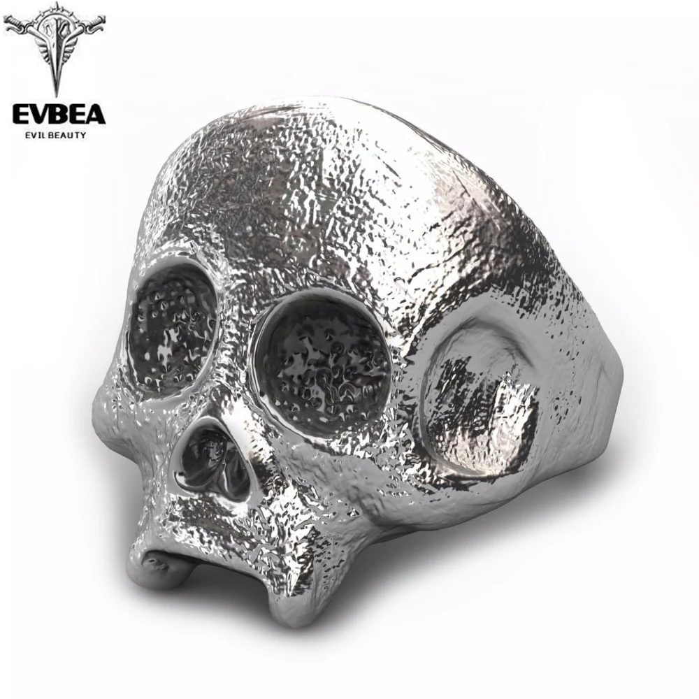 

EVBEA Cool Rock Plated Rings For Men Skull Design Stainless Steel Halloween Bike Rings Men Party Jewelry Gifts