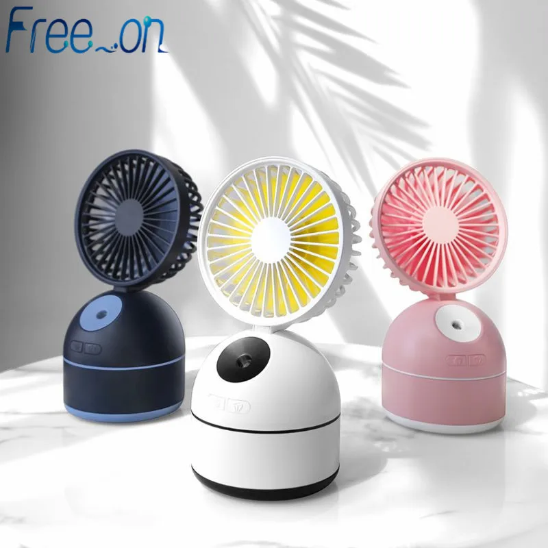 

USB Humidifier Fan With 2000mAh Battery 180 Degree Angle Adjustment Desktop Mini Air Cooling Fan Portable Spray Cooler Fan
