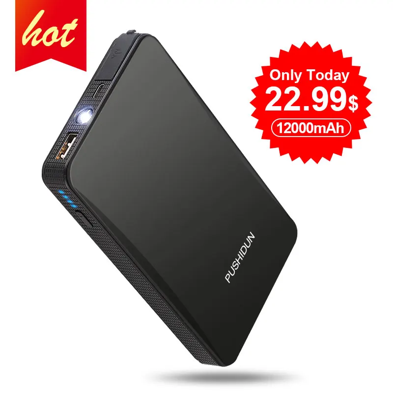 Pushidun Starter Booster Power Bank 400A Starting Device Portable Jump Starter With Ordinary Cable And Four in One USB Cable