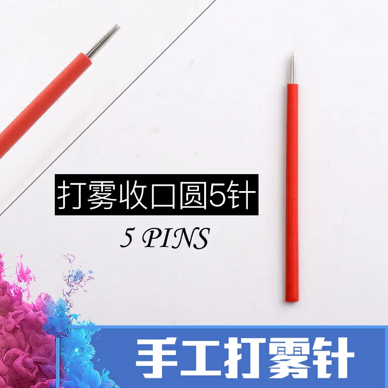 

20pcs 5 Round needles for manual pen Semi permanent makeup manual fog pen needle R5 microblading eyebrow tatoo pen tatuaje cejas