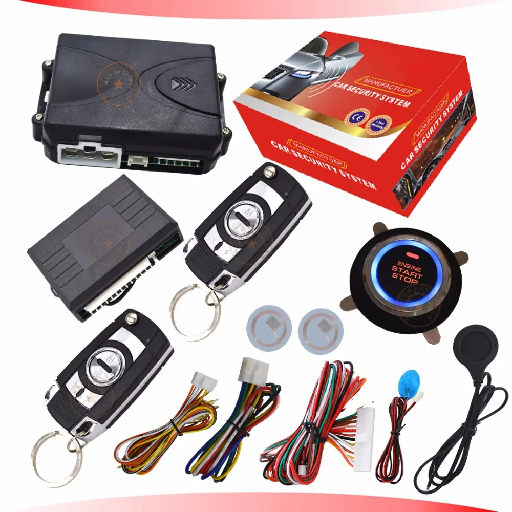 remote keyless push start stop button remote start stop car engine by