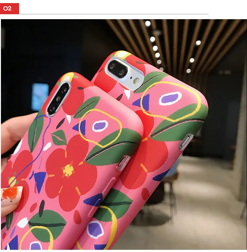 Flower Silicone Case For iPhone 8 8plus 7 7 Plus Phone Case Soft For iphone 6 s 6s Plus X XR XS Max Cases Cover Coque Funda Bag  (19)