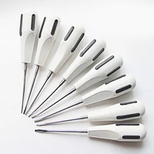 8 шт. из нержавеющей стали стоматологический роскошный Лифт Лифты Clareador изогнутый корень стоматолога Стоматологический Хирургический Инструмент с пластиковой ручкой