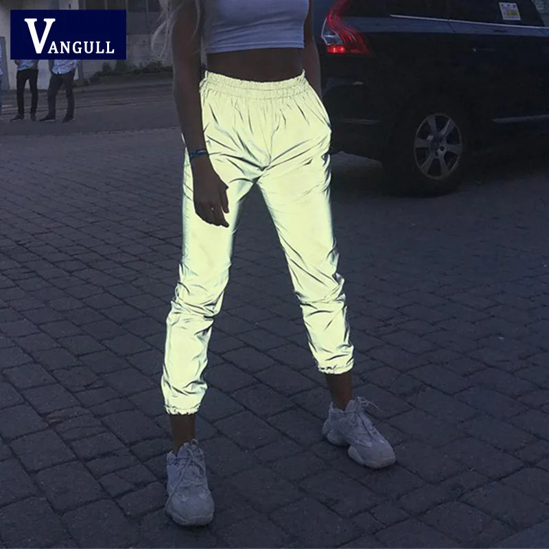 

Vangull Night Noctilucent Pants Women Harem Pants Glisten Hip Hop Loose Trousers 2019 New Spring Streetwear Joggers Sweatpants