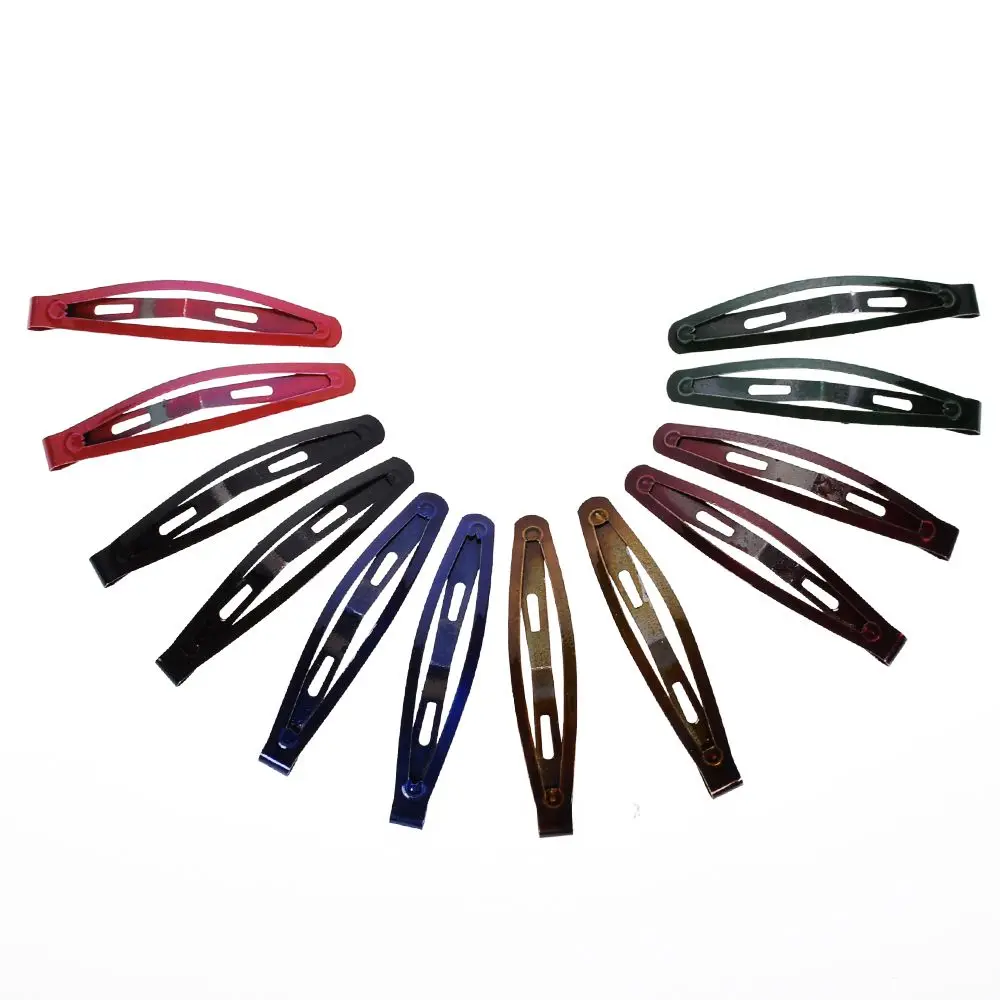 12PCS/Pack New Simple Black Hair Clips Girls Hairpins BB Clips