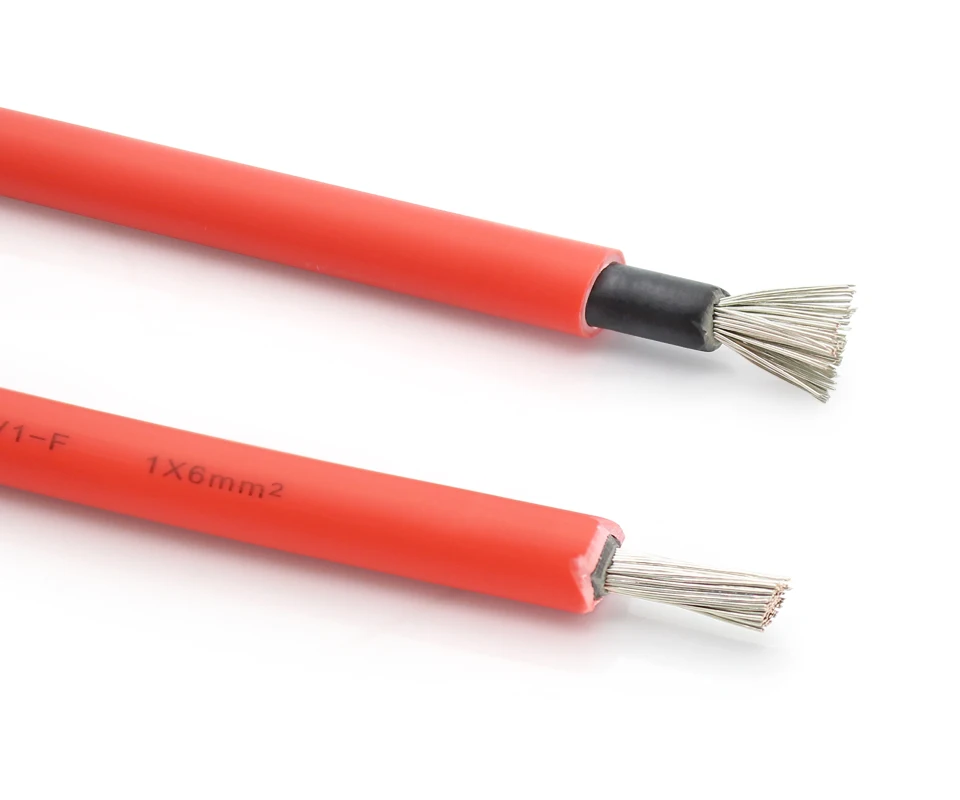 10 метров рулон 10awg 6 мм2 Солнечный Кабель красный или черный PV кабель провод медный