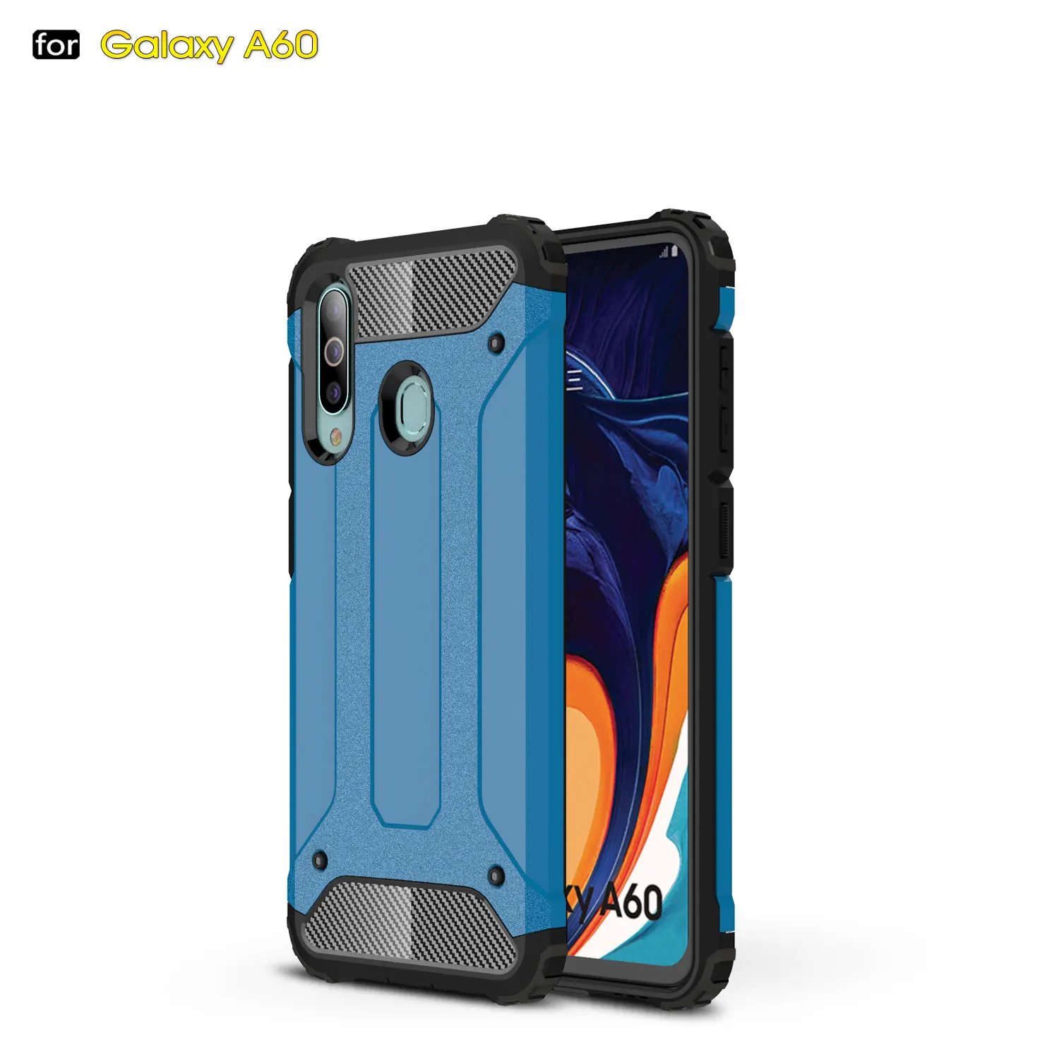 For Samsung Galaxy A60 Case For Galaxy A30 A40 A50 A60 A70 Silicone Rubber Armor Hard Phone Cover Case For Samsung Galaxy A60