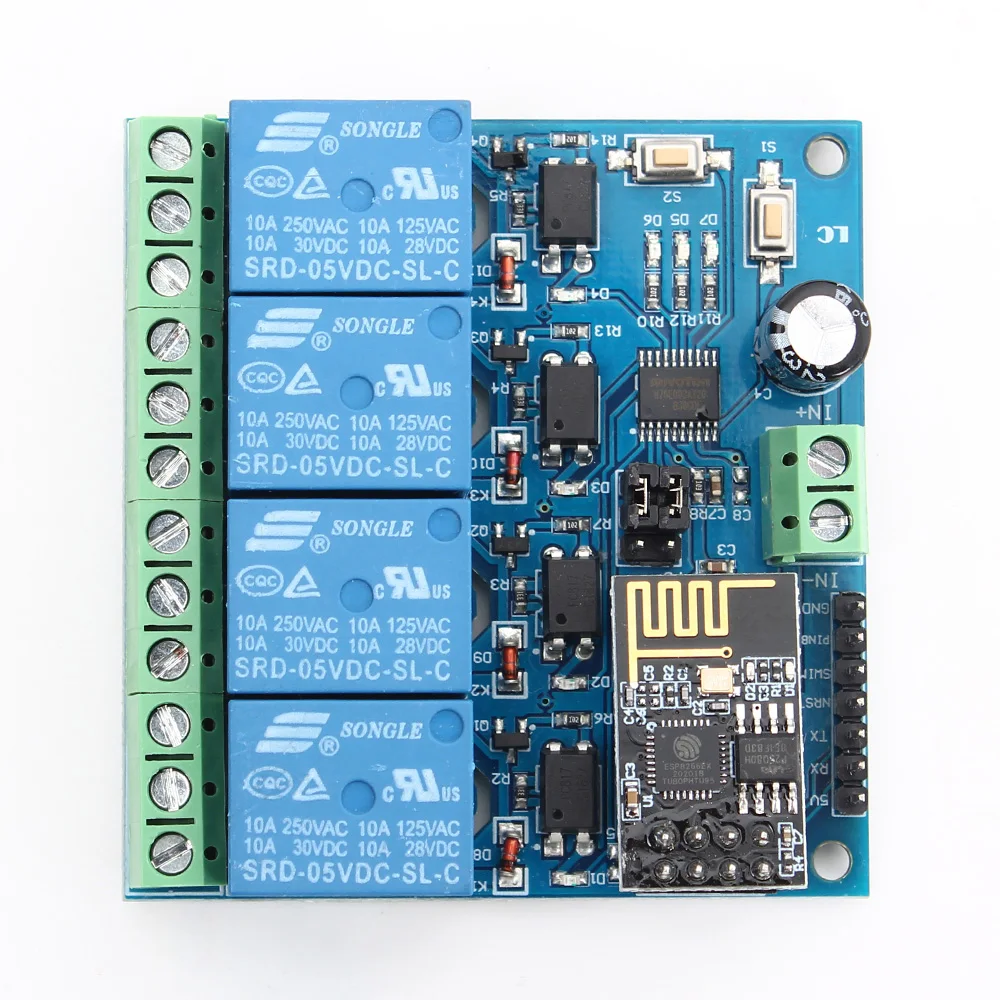 5 в ESP8266 ESP-01 4 WiFi реле канала модуль дистанционного управления переключатель для умного дома IOT Трансмиссия телефон приложение управление Лер