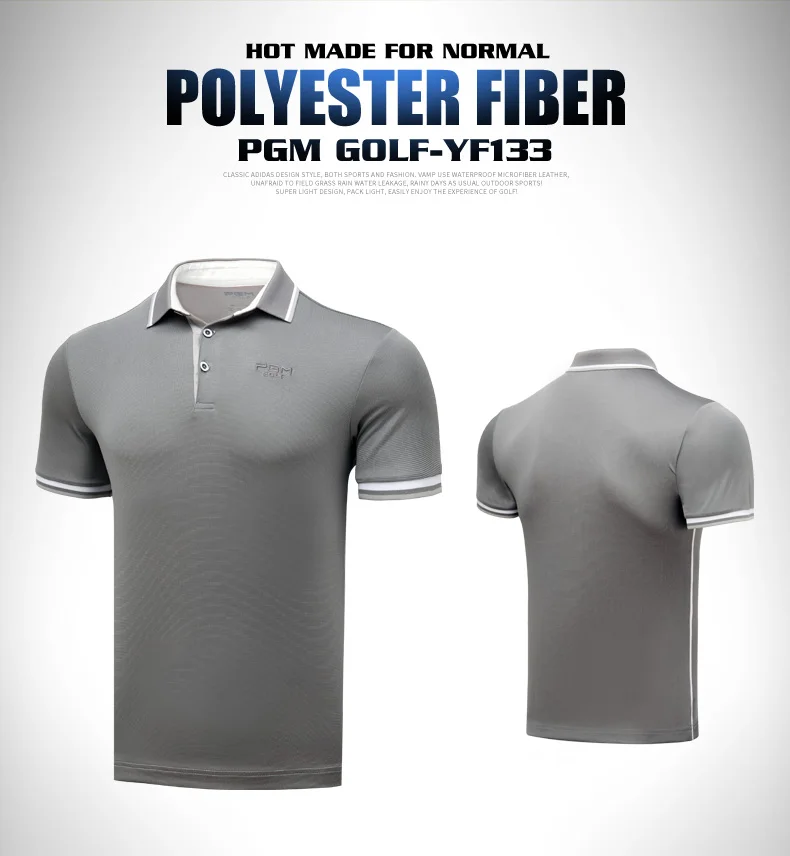 Подлинная Мужская футболка для гольфа, футболка с коротким рукавом, летняя дышащая Футболка Поло, Спортивная рубашка, быстросохнущая одежда для гольфа