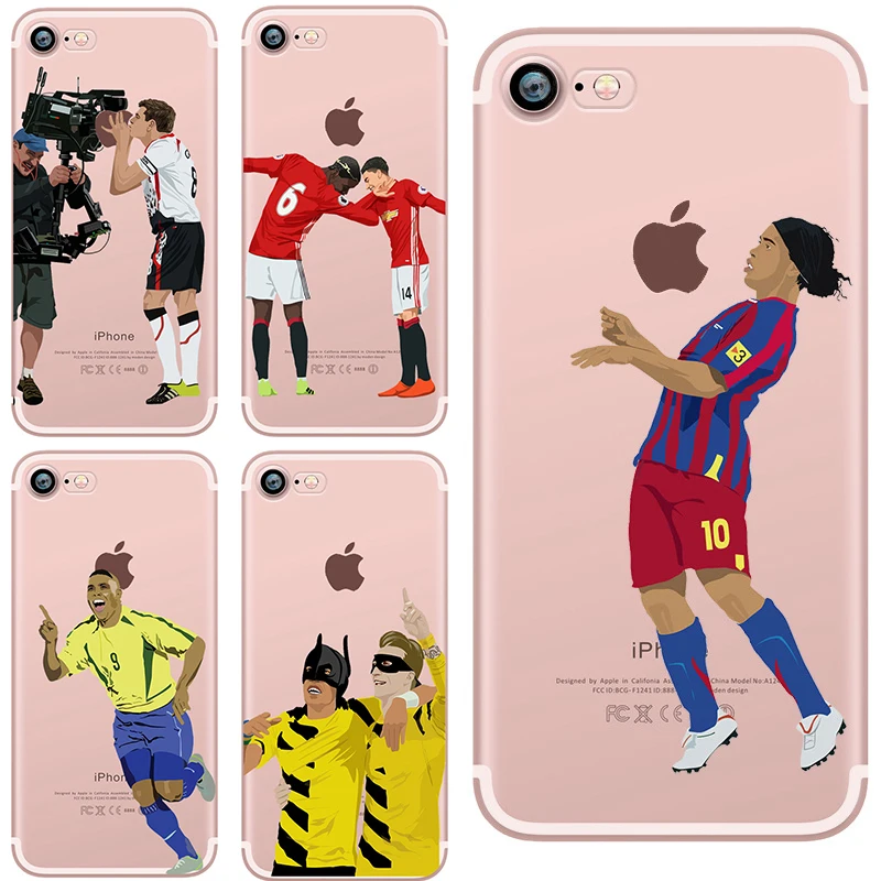 Football Star чехол для iPhone 6 S 5 5S SE 7 8 крышка футбол Роналду мобильный телефон сумка