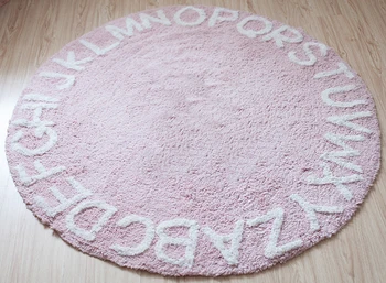

INS Nordic Style 26 Letter Cotton Mat Children's Floor Mats Home Decoration Outdoor Picnic Mats bathroom rugs and mat set