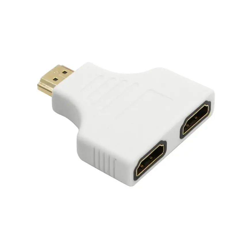 1080 P HDMI порт Male to 2 Female 1 In 2 Out сплиттер адаптер конвертер ju28 Прямая поставка - Цвет: White