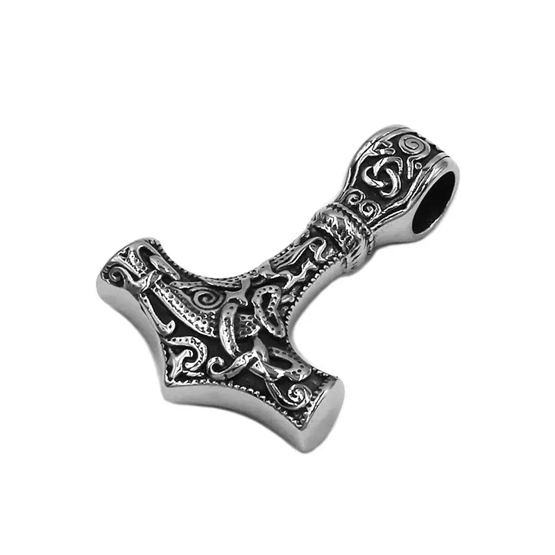 

Wholesale Norse Viking Axe Biker Pendant Thor Hammer Pendant Stainless Steel Jewelry Celtic Knot Biker Mens Pendant SWP0494A