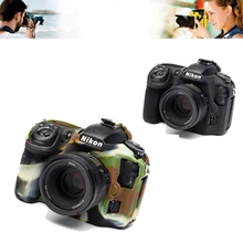 Buena cámara de vídeo para nikon d5100 d5200 cámara funda protectora de silicona caso de goma cubierta de la piel del cuerpo