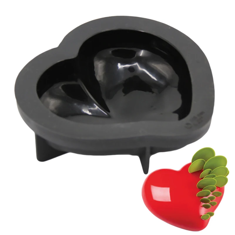 

Non-Stick Silicone 3D Heart Shape Cake Mold For Chocolate Jelly Mousse Pastry Stencil Bread Mould Savoury Cake Pan Baking Tool