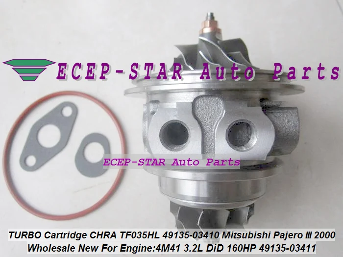TURBO CHRA Cartridge Core TF035 49135-03411 49135-03410 Turbocharger For Mitsubishi Shogun 02- Pajero III 00-06 4M41 3.2L 160HP (1)