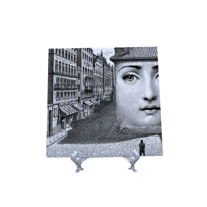 Lina черепица настенные декоративные панели креативная леди лицо Италия стиль ванная плитка глазурованная плитка украшение стола керамическое ремесло - Цвет: 12