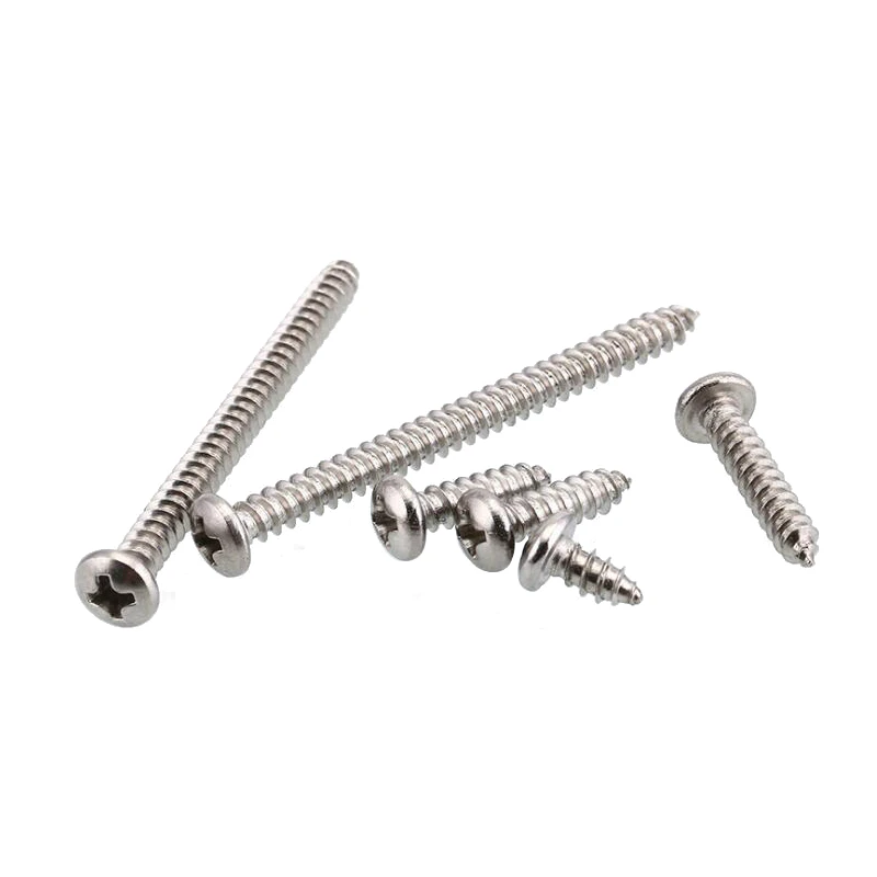 100x M1.2 M1.4 M1.7 M2 304 Stainless Round/Pan Head Phillips Self-tapping Screws 