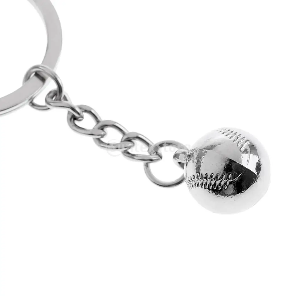 Sturdy Alloy Tennis Racket Tennis Ball Style Keyring Keychain Bag Decoration Gifts