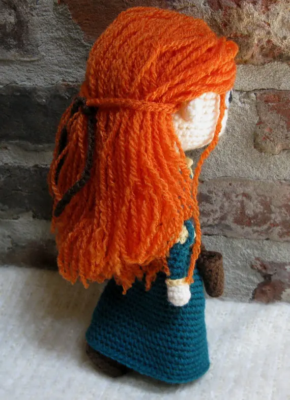 Мерида смелая девушка и Coraline Amigurumi связанная крючком Погремушка кукла|crochet rattle|doll